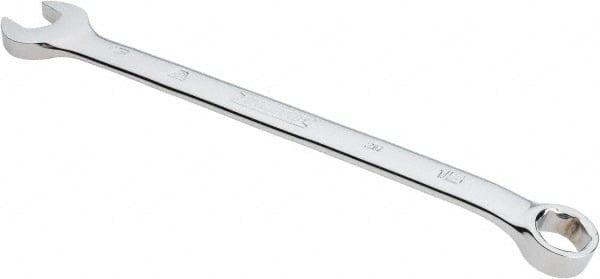 Proto - 15mm 6 Point Combination Wrench - 15° Head Angle, 9-9/64" OAL, Steel, Chrome Finish - Exact Tooling