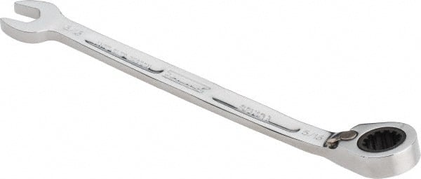 Proto - 5/16" 12 Point Combination Wrench - 15° Head Angle, 5-7/16" OAL, Steel, Chrome Finish - Exact Tooling