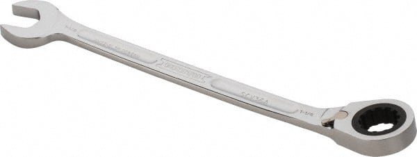 Proto - 1-1/8" 12 Point Combination Wrench - 15° Head Angle, 15-7/8" OAL, Steel, Chrome Finish - Exact Tooling