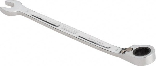 Proto - 8mm 12 Point Combination Wrench - 15° Head Angle, 5-7/16" OAL, Steel, Chrome Finish - Exact Tooling
