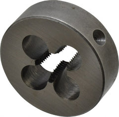 Cle-Line - 1/4-18 NPT Thread, Adjustable Round Pipe Die - 2" Outside Diam, Carbon Steel, Right Hand Thread - Exact Tooling