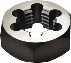 Cle-Line - M20x2.50 Thread, 1-5/8" Hex, Right Hand Thread, Hex Rethreading Die - Carbon Steel, Series 0650M - Exact Tooling