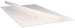 Made in USA - 1' Long, 3/8" Diam, ETFE Plastic Rod - ±0.2" Length Tolerance, +0.002 - 0.000" Diam Tolerance, Shore D-75 Hardness, Natural (Color) - Exact Tooling