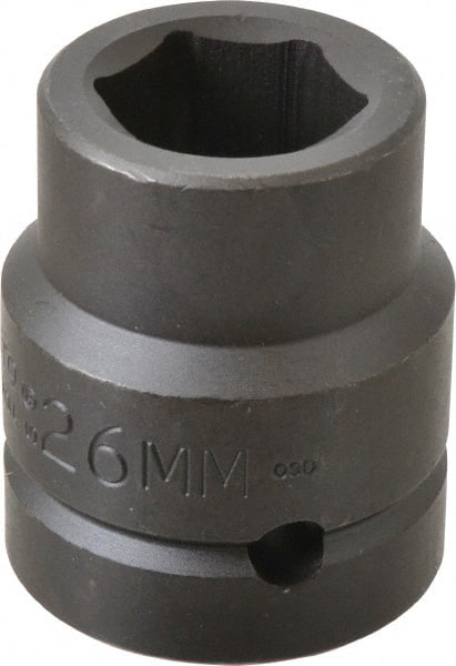 Proto - 1" Drive 26mm Impact Socket - 6 Points, 2-1/32" OAL - Exact Tooling
