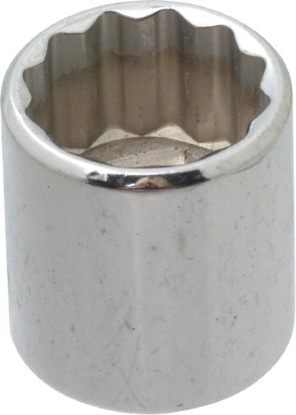 Proto - 1/4" Drive, Standard Hand Socket - 12 Points, 7/8" OAL, Alloy Steel, Chrome Finish - Exact Tooling