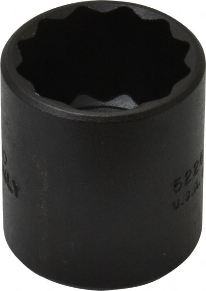 Proto - 13/16", 3/8" Drive, Standard Hand Socket - 12 Points, 1-7/16" OAL, Alloy Steel, Black Finish - Exact Tooling