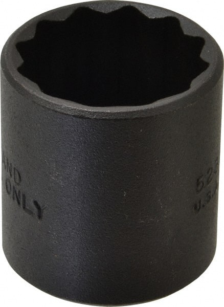 Proto - 15/16", 3/8" Drive, Standard Hand Socket - 12 Points, 1-9/16" OAL, Alloy Steel, Black Finish - Exact Tooling
