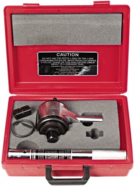 Proto - 1" Output Drive, 3,200 Ft/Lb Max Output, Two Stage Torque Wrench Multiplier - 18.5:1 Gear Ratio, 1:18.6 Effective Multiplier Ratio, 6-1/2" Head Thickness - Exact Tooling