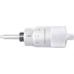 Starrett - 25mm, 2-1/16 Inch Plain Thimble, 5/16 Inch Diameter x 2-7/16 Inch Long Spindle, Mechanical Micrometer Head - Exact Tooling