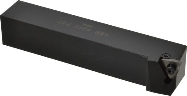 Hertel - External Thread, Right Hand Cut, 1-1/4" Shank Width x 1-1/4" Shank Height Indexable Threading Toolholder - 7" OAL, 22ER Insert Compatibility, HSE Toolholder, Series HSER - Exact Tooling