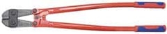 Knipex - 35-3/4" OAL, 47.6mm Jaw Length x 104mm Jaw Width, Bolt Cutter Pliers - Standard Head, Steel Tube, Power-Coated Handles - Exact Tooling