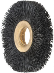 Osborn - 2" OD, 1/2" Arbor Hole, Nylon Wheel Brush - 3/8" Face Width, 9/16" Trim Length, 0.01" Filament Diam, 20,000 RPM - Exact Tooling