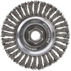 Osborn - Wheel Brushes; Wire Type: Knotted ; Fill Material: Stainless Steel ; Trim Length (Inch): 1-11/16 ; Filament Wire Diameter Range: 0.0300 & Above ; Filament/Wire Diameter (Decimal Inch): 0.0160 - Exact Tooling