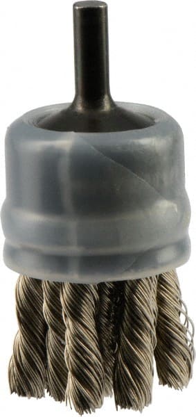 Osborn - 1" Brush Diam, Knotted, End Brush - 20,000 Max RPM - Exact Tooling