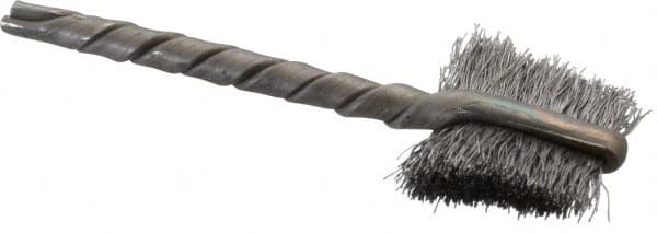 Osborn - 5/8" Diam Flat Steel Tube Brush - 0.005" Filament Diam, 5/8" Brush Length, 2-1/4" OAL, 1/8" Diam Shank - Exact Tooling