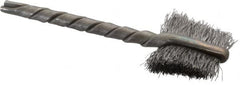 Osborn - 5/8" Diam Flat Steel Tube Brush - 0.005" Filament Diam, 5/8" Brush Length, 2-1/4" OAL, 1/8" Diam Shank - Exact Tooling