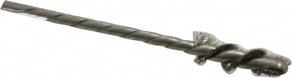 Osborn - 1/4" Diam Helical Stainless Steel Tube Brush - 0.005" Filament Diam, 1" Brush Length, 3-1/2" OAL, 1/8" Diam Shank - Exact Tooling