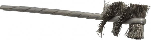 Osborn - 3/4" Diam Helical Stainless Steel Tube Brush - 0.008" Filament Diam, 1" Brush Length, 3-1/2" OAL, 1/8" Diam Shank - Exact Tooling