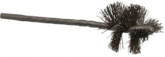 Osborn - 1" Diam Helical Stainless Steel Tube Brush - 0.008" Filament Diam, 1" Brush Length, 3-1/2" OAL, 1/8" Diam Shank - Exact Tooling