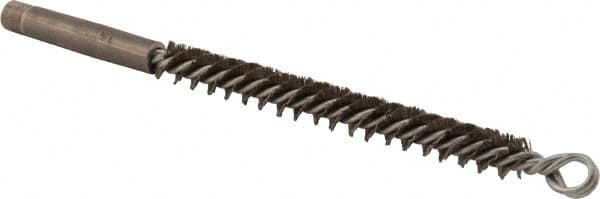 Osborn - 1/2" Diam Helical Steel Tube Brush - Double Spiral, 0.01" Filament Diam, 4-1/2" Brush Length - Exact Tooling