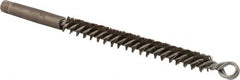 Osborn - 1/2" Diam Helical Steel Tube Brush - Double Spiral, 0.01" Filament Diam, 4-1/2" Brush Length - Exact Tooling