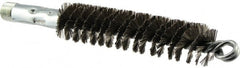 Osborn - 1" Diam Helical Steel Tube Brush - Double Spiral, 0.01" Filament Diam, 4-1/2" Brush Length - Exact Tooling