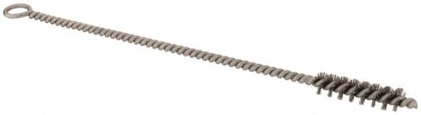 Osborn - 3/8" Diam Helical Stainless Steel Tube Brush - Single Spiral, 0.006" Filament Diam, 1-1/2" Brush Length, 8" OAL, 0.168" Diam Shank - Exact Tooling