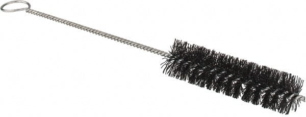 Osborn - 3/4" Diam Helical Nylon Tube Brush - 0.012" Filament Diam, 3" Brush Length, 8-3/4" OAL, 1/8" Diam Shank - Exact Tooling