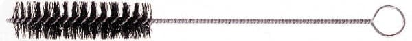 Osborn - 5" Long x 1" Diam Nylon Tube Spiral Brush - Single Spiral, 15-1/2" OAL, 0.01" Wire Diam, 3/16" Shank Diam - Exact Tooling