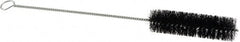 Osborn - 1-1/4" Diam Helical Nylon Tube Brush - 0.01" Filament Diam, 5" Brush Length, 15-1/2" OAL, 3/16" Diam Shank - Exact Tooling