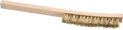 Osborn - 2 Rows x 16 Columns Palmyra/Tampico Plater's Brush - 6" Brush Length, 12" OAL, 1" Trim Length, Wood Curved Handle - Exact Tooling