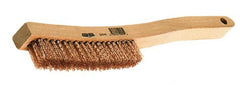 Weiler - 4 Rows x 19 Columns Nylon Plater Brush - 5-1/2 Inch Brush Length, 13 Inch Overall Length, 1 Inch Trim Length, Wood Handle - Exact Tooling