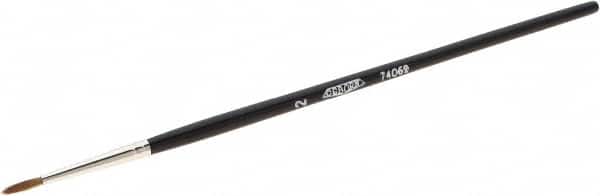 Osborn - #2 Sable Artist's Paint Brush - 3/32" Wide, 9/16" Bristle Length, 5-3/4" Wood Handle - Exact Tooling