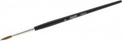 Osborn - #4 Sable Artist's Paint Brush - 1/8" Wide, 5/8" Bristle Length, 5-3/4" Wood Handle - Exact Tooling