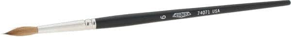 Osborn - #6 Sable Artist's Paint Brush - 5/32" Wide, 3/4" Bristle Length, 5-3/4" Wood Handle - Exact Tooling
