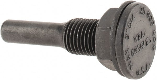 Osborn - 1/4" Arbor Hole to 1/4" Shank Diam Drive Arbor - For Small Diam Wheel Brushes - Exact Tooling
