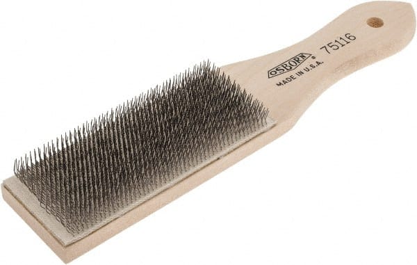 Osborn - 8-1/4" Long Abrasive File Card - Wood Handle - Exact Tooling