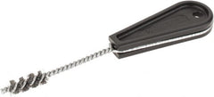 Osborn - 1" Long x 3/8" Diam Steel Tube End Fitting Brush - 6-3/8" OAL, 0.005" Wire Diam - Exact Tooling