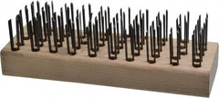 Osborn - 5 Rows x 10 Columns Steel Scratch Brush - 7-5/8" Brush Length, 7-5/8" OAL, 1" Trim Length, Wood Straight Handle - Exact Tooling