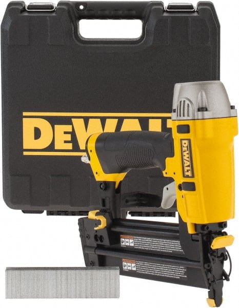 DeWALT - 5/8 to 2" Nail Length, 5/8 to 2" Nail Diam, 18 Gauge Brad Air Nailer Kit - 70 to 120 psi - Exact Tooling