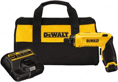 DeWALT - 8 Volts, Lithium-Ion Battery, Swivel Handle Cordless Screwdriver - 430 RPM, 23 Inch/Lbs. Torque - Exact Tooling