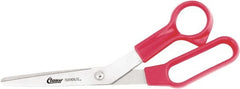 Clauss - 5" LOC, 8-1/2" OAL Stainless Steel Bent Shears - Plastic Offset Handle, For Paper, Fabric - Exact Tooling