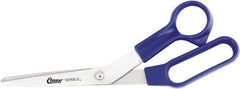 Clauss - 5" LOC, 8-1/2" OAL Stainless Steel Bent Shears - Plastic Offset Handle, For Paper, Fabric - Exact Tooling