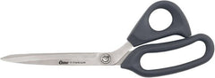Clauss - 7" LOC, 10" OAL Titanium Shears - Flexible Plastic Bent Handle, For Paper, Fabric - Exact Tooling