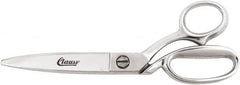 Clauss - 6" LOC, 12-1/2" OAL Steel Dubbed Trimmers - Steel Bent Handle, For Paper, Fabric - Exact Tooling