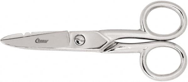 Clauss - 2" LOC, 5-1/4" OAL Scissors - Steel Handle, For Paper, Fabric - Exact Tooling
