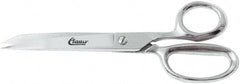 Clauss - 4" LOC, 8" OAL Straight Shears - Steel Straight Handle, For Paper, Fabric - Exact Tooling