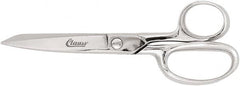 Clauss - 5" LOC, 8" OAL Straight Trimmers - Steel Straight Handle, For Paper, Fabric - Exact Tooling