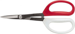 Clauss - 5" LOC, 11-3/4" OAL Stainless Steel Trimmers - Plastic Handle, For Paper, Fabric - Exact Tooling