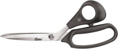 Clauss - 6" LOC, 9-1/2" OAL Stainless Steel Bent Shears - Plastic Offset Handle, For Paper, Fabric - Exact Tooling